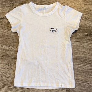 Rag & Bone Star Crossed Lovers Embroidered Tee White Organic Pima Cotton XXS